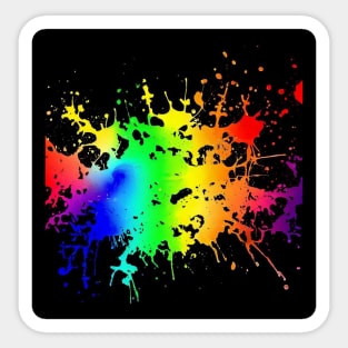 Colorful paint splatter design Sticker